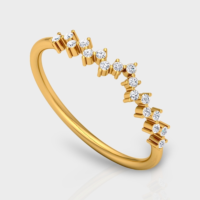 Arya 14K Gold 0.11 Carat Natural Diamond Ring