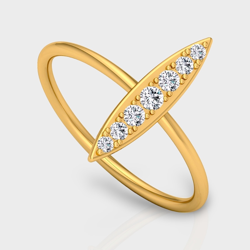 Kiya 14K Gold 0.16 Carat Natural Diamond Ring