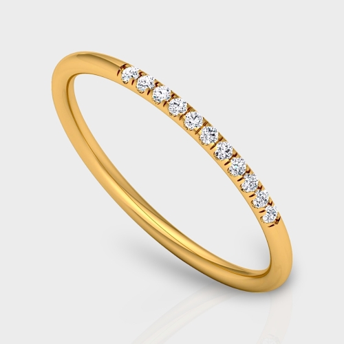 Moni 14K Gold 0.07 Carat Natural Diamond Ring