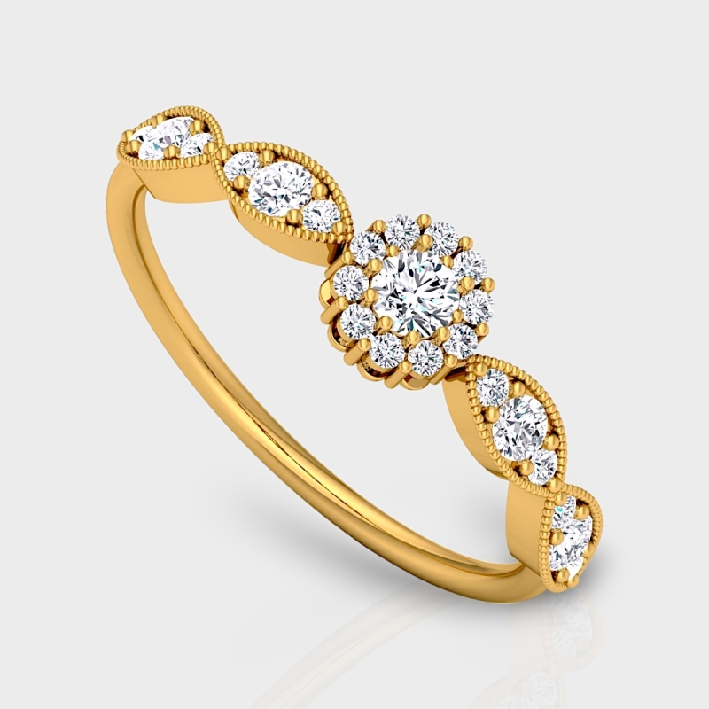Reema 14K Gold 0.40 Carat Natural Diamond Ring