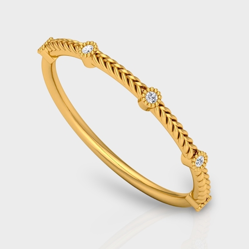 Nia 14K Gold 0.03 Carat Natural Diamond Ring