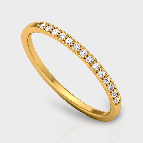 Barkha 14K Gold 0.10 Carat Natural Diamond Ring