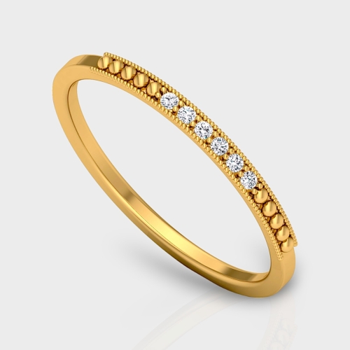 Tiya 14K Gold 0.04 Carat Natural Diamond Ring