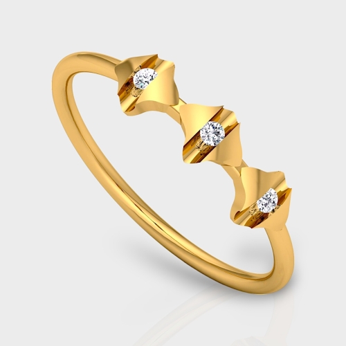 Drisha 14K Gold 0.05 Carat Natural Diamond Ring