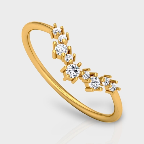 Sushma 14K Gold 0.15 Carat Natural Diamond Ring