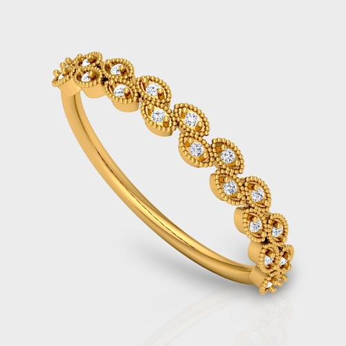 Mehr 14K Gold 0.07 Carat Natural Diamond Ring