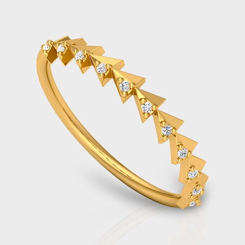 Bindu 14K Gold 0.04 Carat Natural Diamond Ring