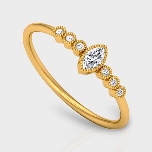 Kavita 14K Gold 0.16 Carat Natural Diamond Ring