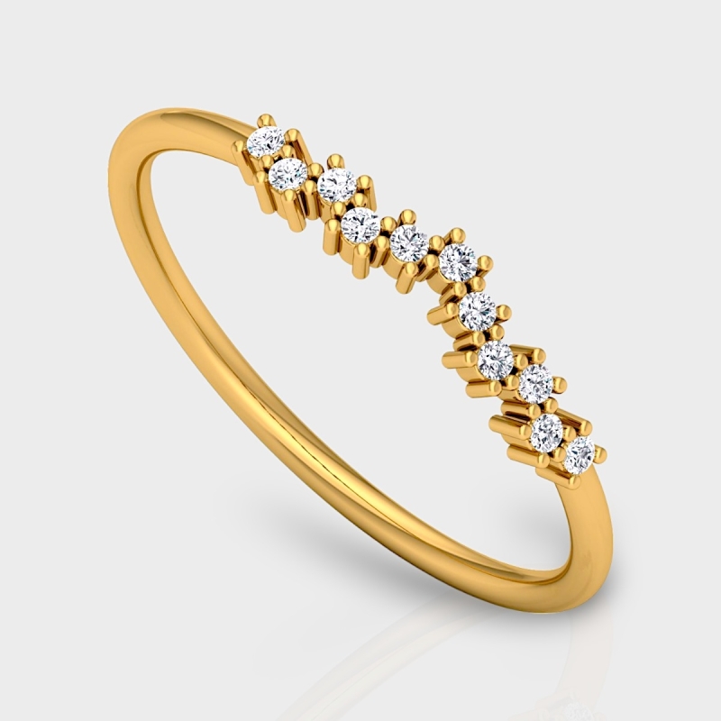 Kriti 14K Gold 0.07 Carat Natural Diamond Ring