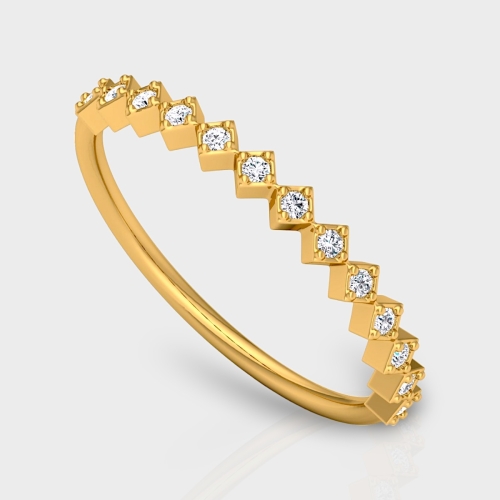 Chanda 14K Gold 0.11 Carat Natural Diamond Ring