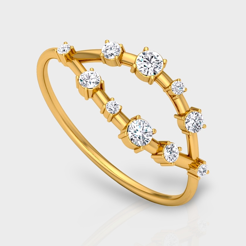 Indu 14K Gold 0.25 Carat Natural Diamond Ring