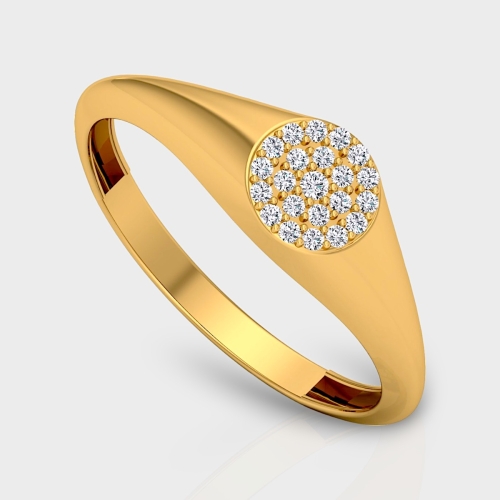 Esha 14K Gold 0.09 Carat Natural Diamond Ring