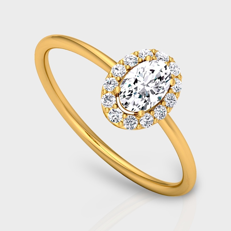 Kalyani 14K Gold 0.56 Carat Natural Diamond Ring