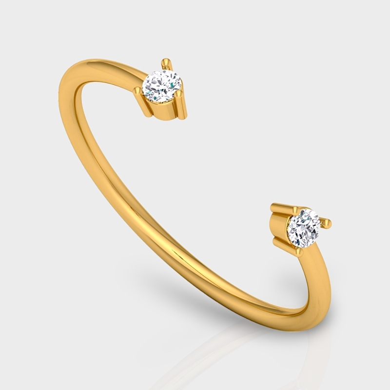 Piya 14K Gold 0.08 Carat Natural Diamond Ring