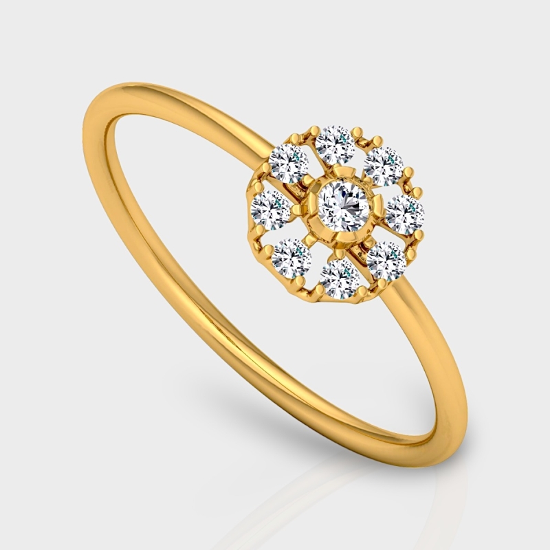 Mira 14K Gold 0.18 Carat Natural Diamond Ring
