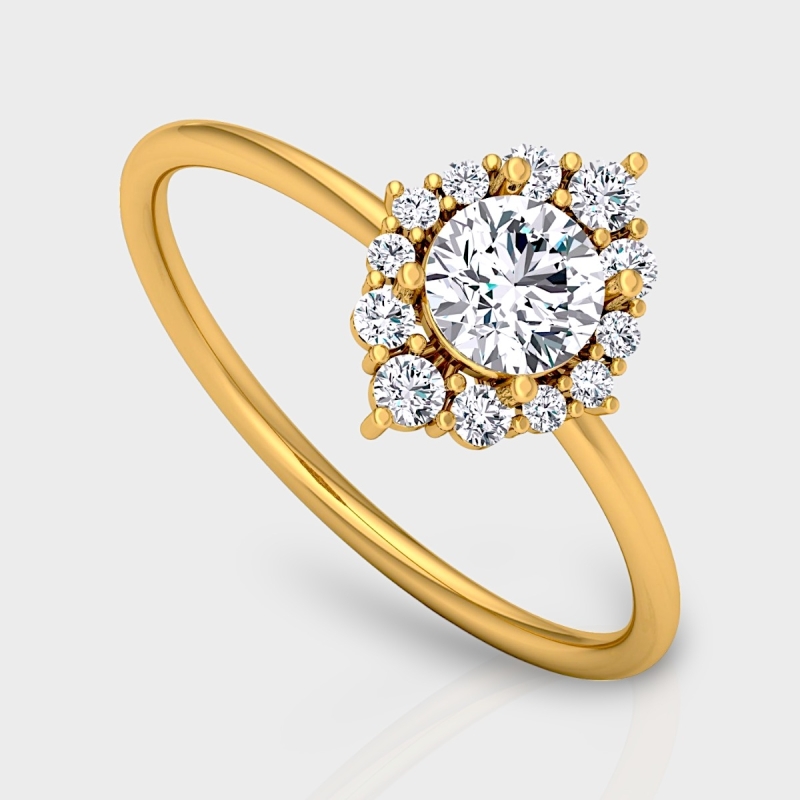 Manpreet 14K Gold 0.65 Carat Natural Diamond Ring