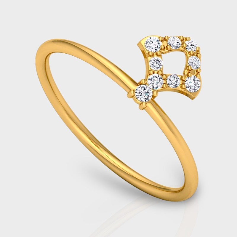Alina 14K Gold 0.10 Carat Natural Diamond Ring
