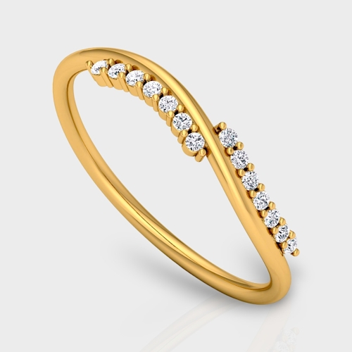 Vanya 14K Gold 0.09 Carat Natural Diamond Ring